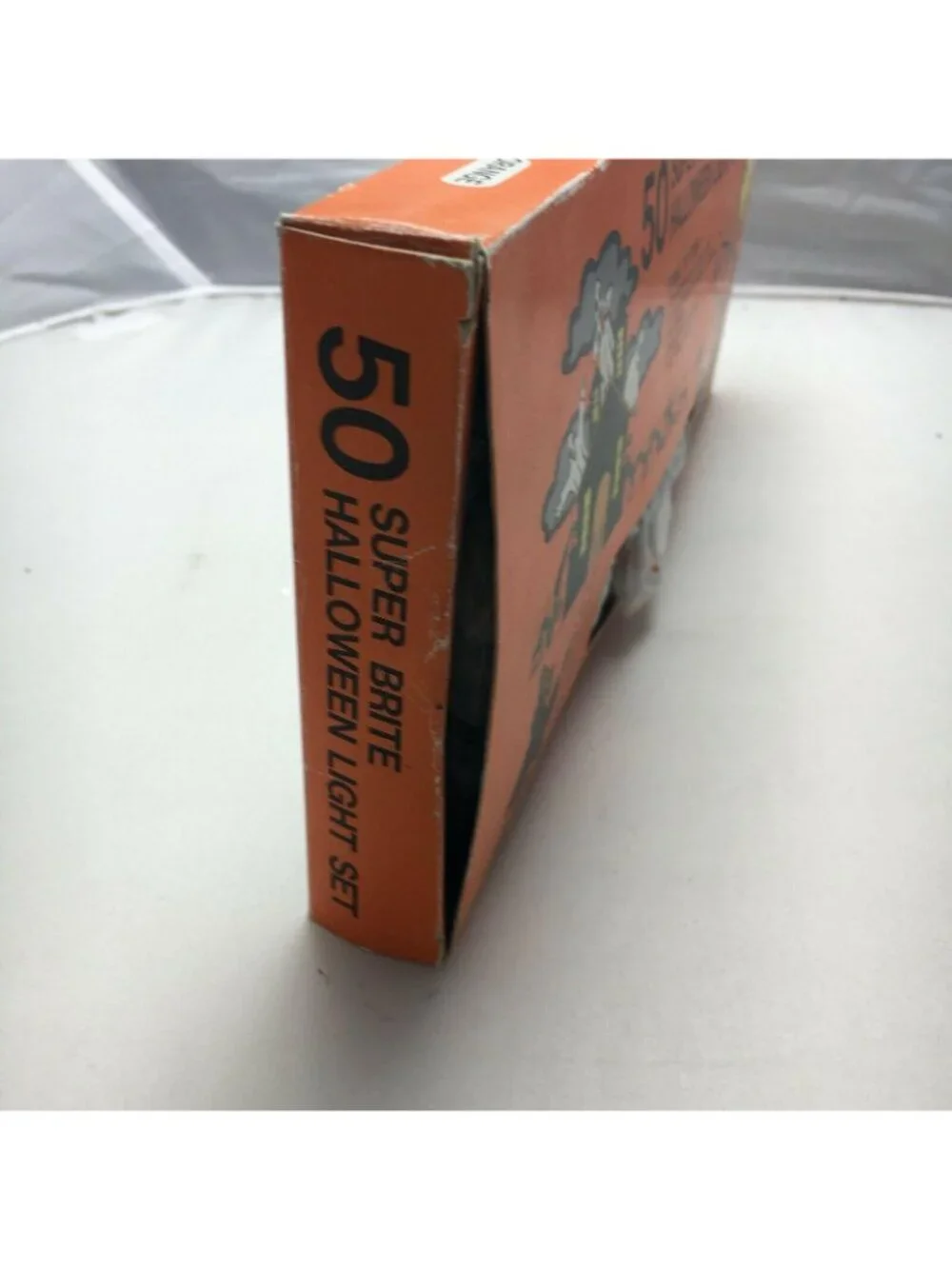 50 Super Brite Orange Halloween Light Set Indoor Outdoor Steady Or Flashing 24ft